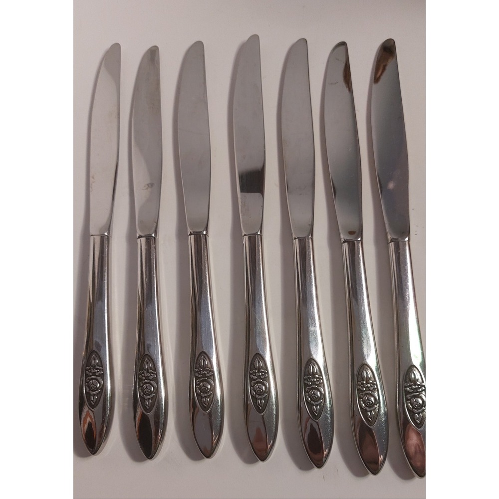 Oneida SPRING VALLEY 1881 Rogers Stainless Flatware Lot 7 Replacement Knives
